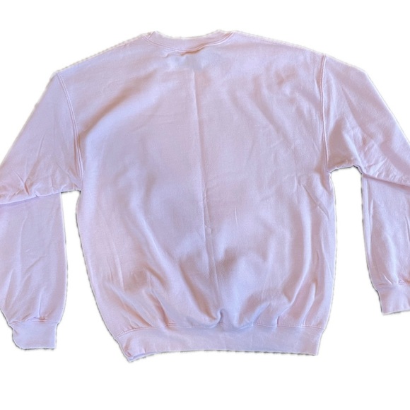 Gildan Pink Crewneck Sweatshirt with Festive Design - Picture 2 of 5